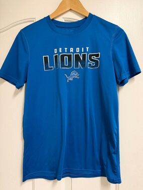 NFL Detroit Lions Youth Royal Blue Short-Sleeve Tee size 14-16